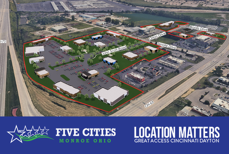 Five Cities, Monroe, Ohio map