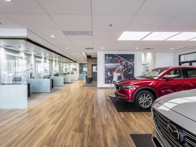 car dealership interior construction