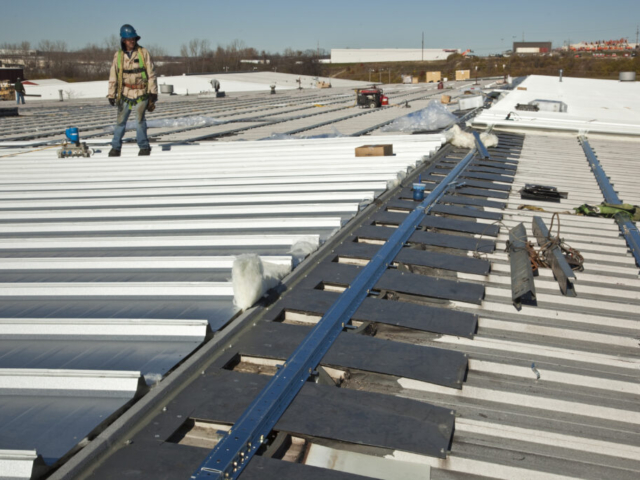photo of reroof seaming