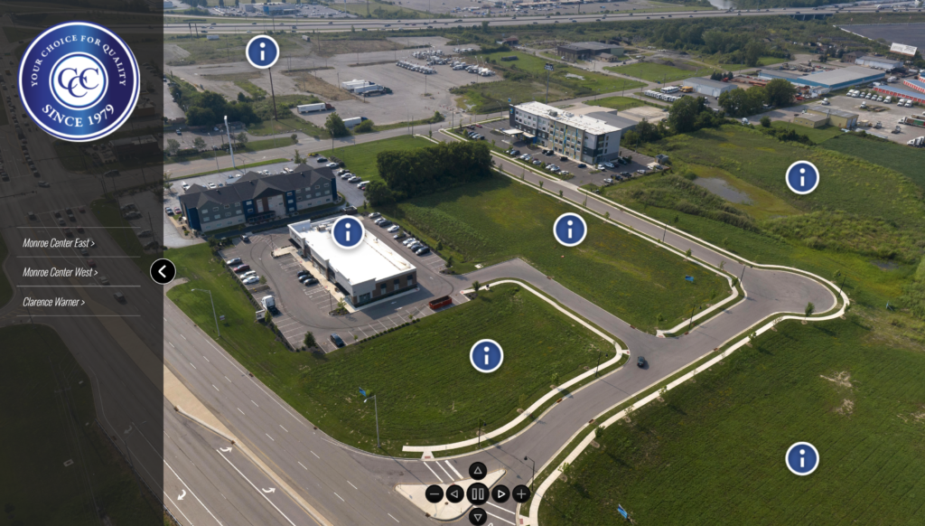 360º view of Monroe, Ohio areas for development with CCC